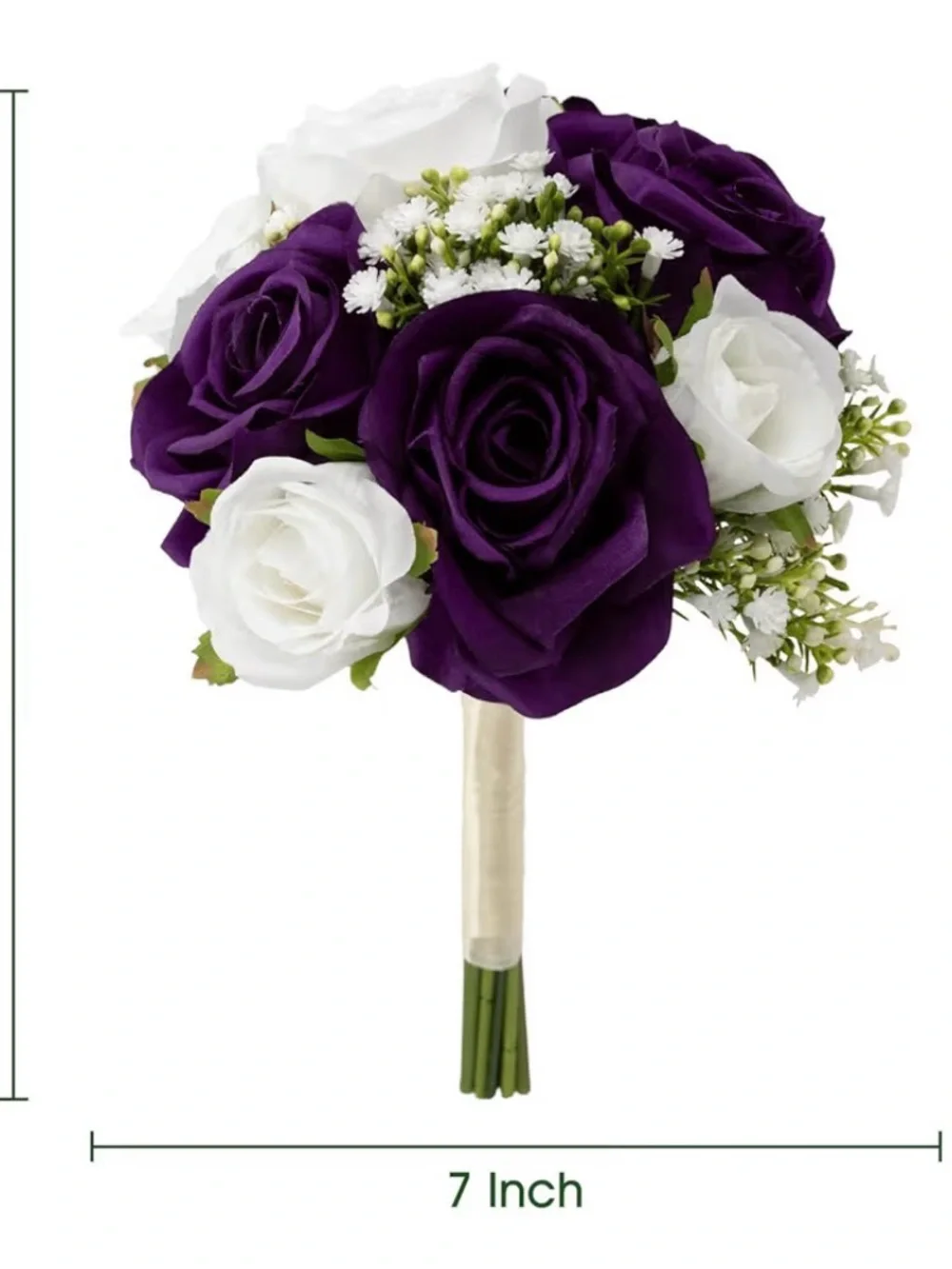 Wedding Bridesmaid Bouquets Set of 4, Artificial Silk Flowers Arrangement